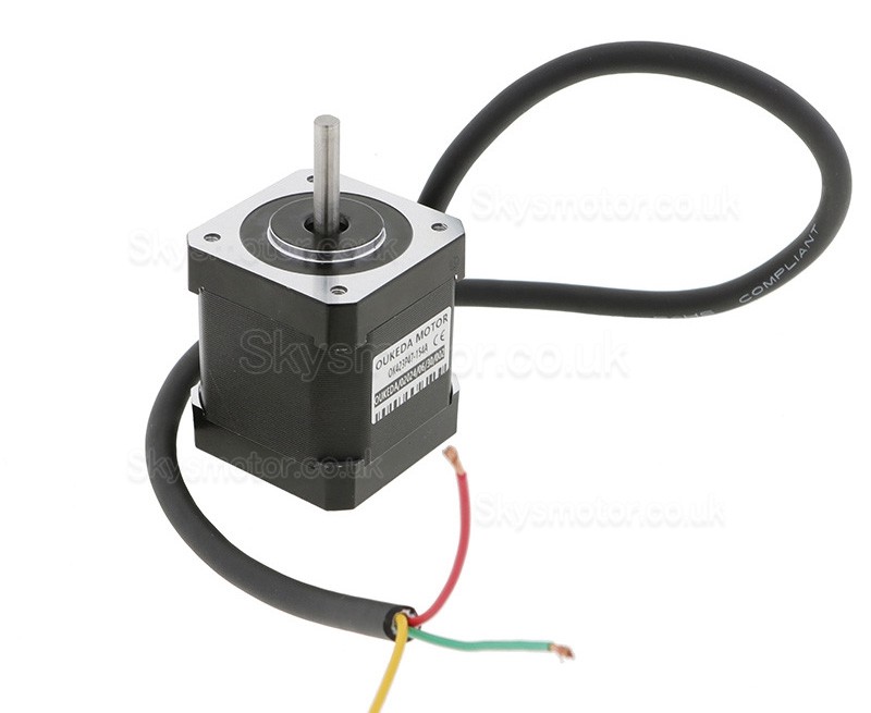 Oukeda NEMA 17 Stepper Motor OK423P47-154A 1.2 Deg 32Ncm 3 Phase 1.5A 5.4VDC D-cut